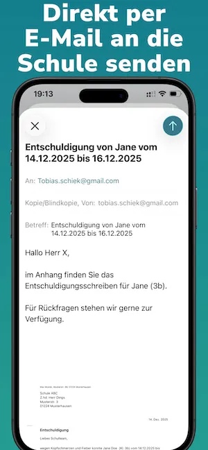 Schulentschuldigungen: Excuso – Screenshot 3