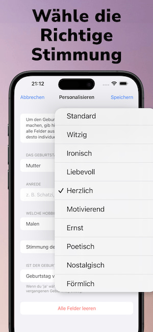 Geburtstags Glückwünsche Screenshot 3