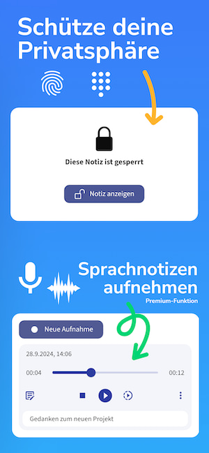 Notizen mit Ordnern - Folino Screenshot 3