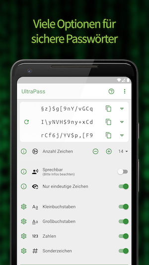 Passwort Generator - UltraPass Screenshot 1